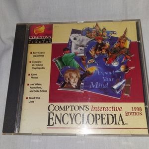Vintage 1998 Compton's interactive encyclopedia for pc